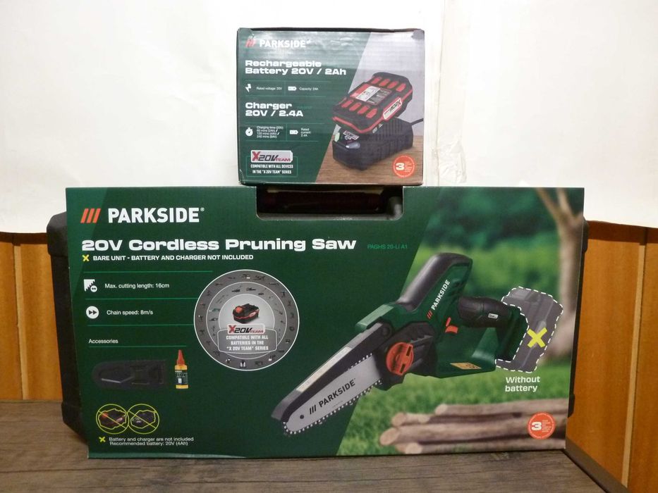 Нов акумулаторен верижен трион Parkside 20V