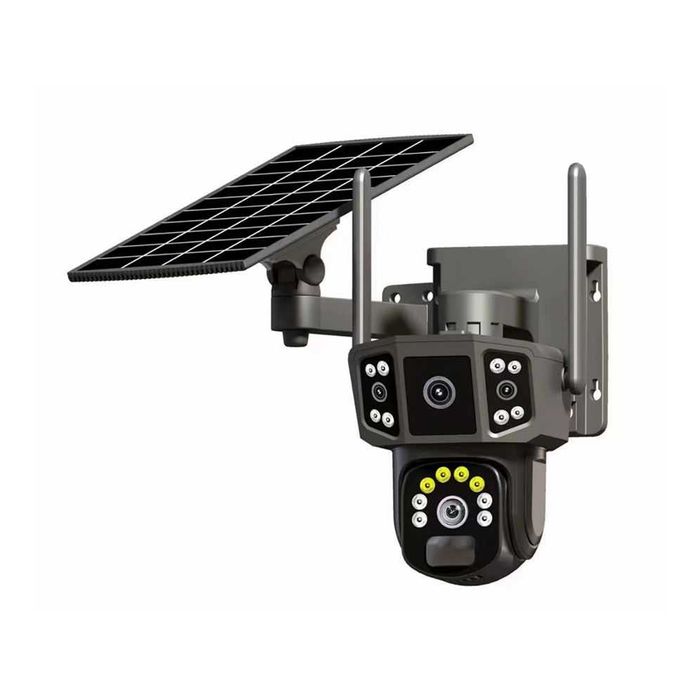 4G Соларна камера 2 обектива SIM карта Без ток / Без WiFi V380 Pro