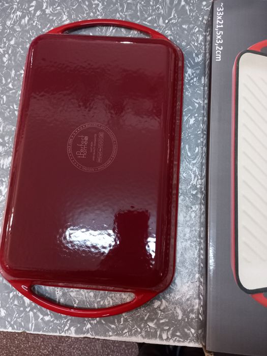 Grill / tavă fontă emailată 33 x 23 x 3 cm  Promo 99 lei