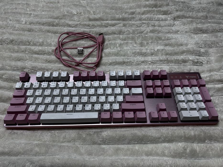 Клавиатура Rapoo V500PRO Wireless розовый