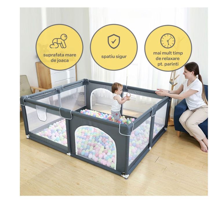 Reducere lichidare de stoc!! Tarc de joaca pentru copii 180x150 cm NOU