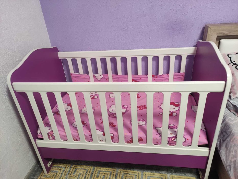 Patut copii 60/120 alb*roz