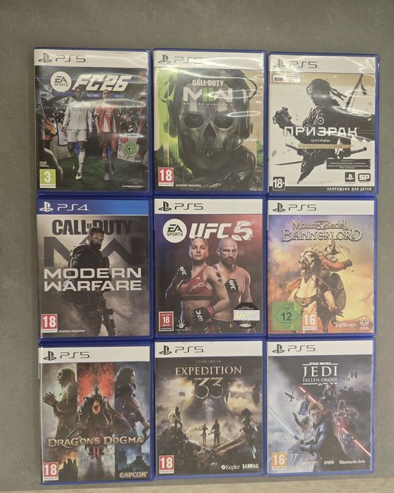 Продам оригинальные диски с играми для PlayStation 5 и PlayStation 4.