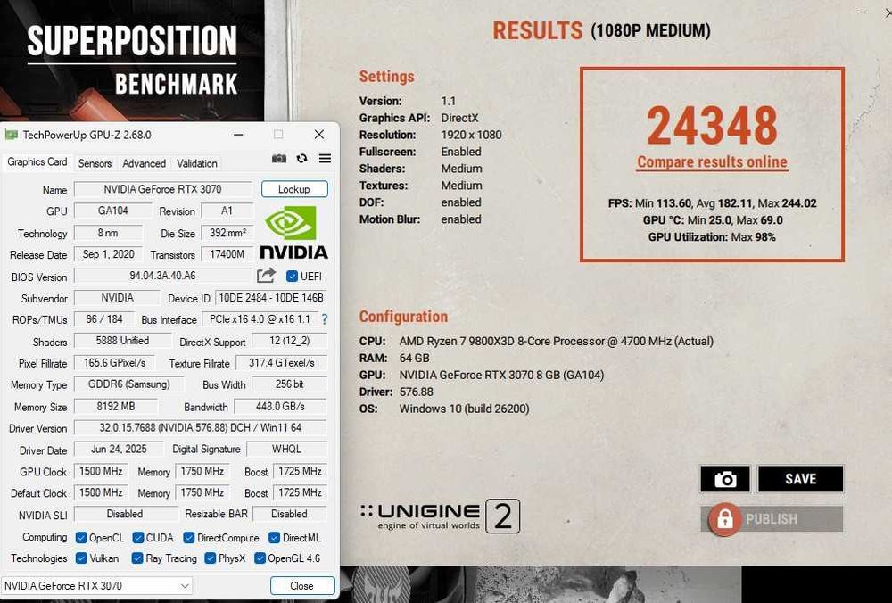 Placa video nvidia RTX 3070 Founders edition 8GB