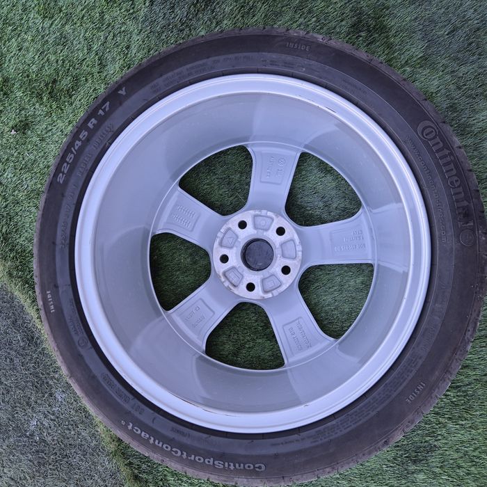 Jante R 17 5x112 Golf, Passat, Caddy cu 225 45 17 continental