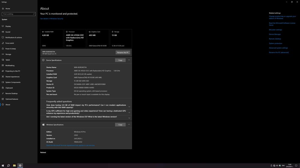 HP t620 Mini PC AMD GX-415GA