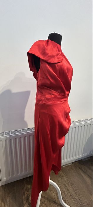Rochie ocazie satin rosu