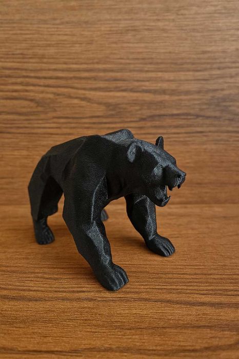 Figurină decorativă urs – design geometric, print 3D, personalizabil