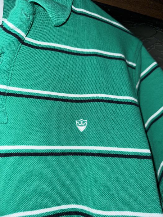 Tricou polo mâneca scurta Zara culoare verde marime S