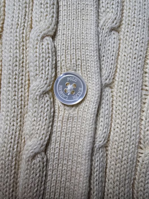 Cardigan Ralph Lauren cu guler bej dama