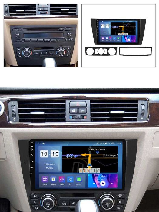 Navigatie Android 14 Bmw Seria 3 E90 91 92  1/8 Gb Waze CarPlay CAMERA