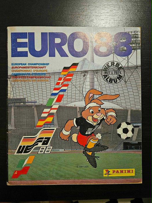 Album Panini Euro 88, complet.