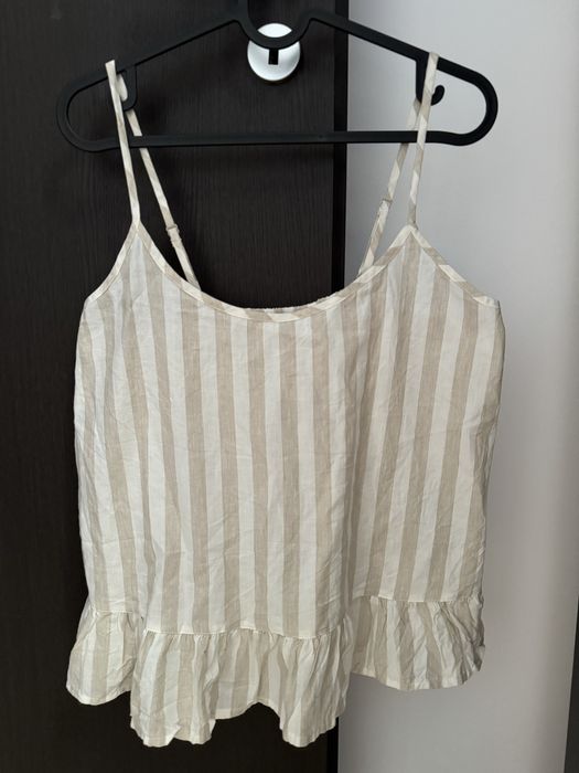 Top din bumbac cu bretele reglabile, Nou