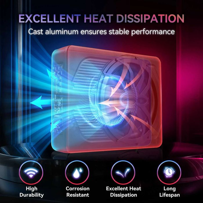Компактен 10” автомобилен 800W активен субуфер с RGB  и дистанционно
