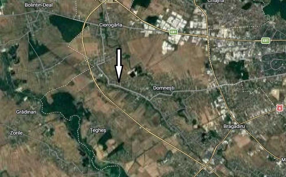 Oportunitate Domnești: Teren 1700mp, deschidere 21m, pretabil 2 case, Full Utilități