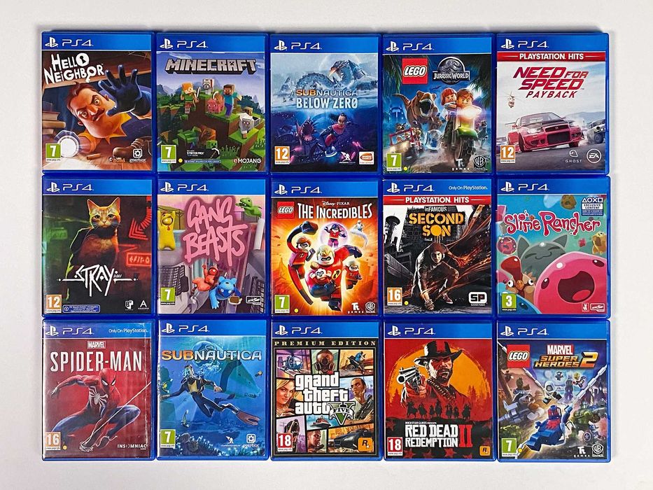 PlayStation 4 Slim 1TB + 2 джойстика + 15 игри (Пълен готов комплект)