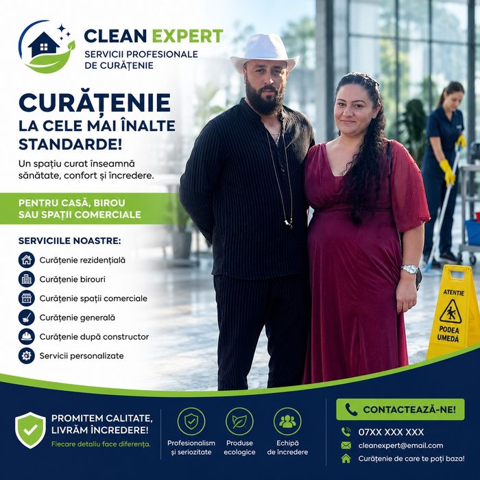 Oferim servicii de curățenie + instalator sanitar cu experiență calificat