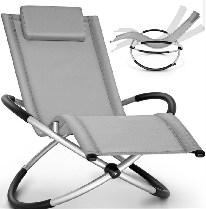 tillvex® Градински шезлонг Сив