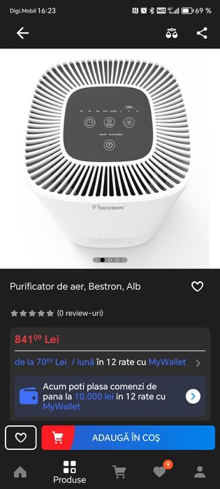 Vând purificator aer Bestron NOU
