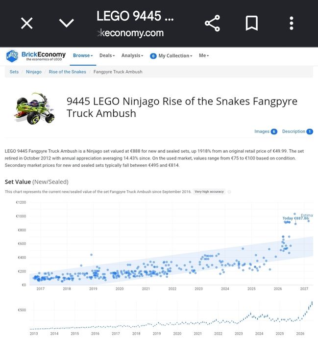 Set LEGO Ninjago SIGILAT 9445 Fangpyre Truck Ambush