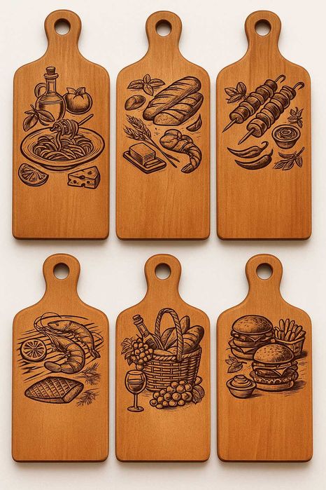 Продавам дъски за рязане на мезе от орех