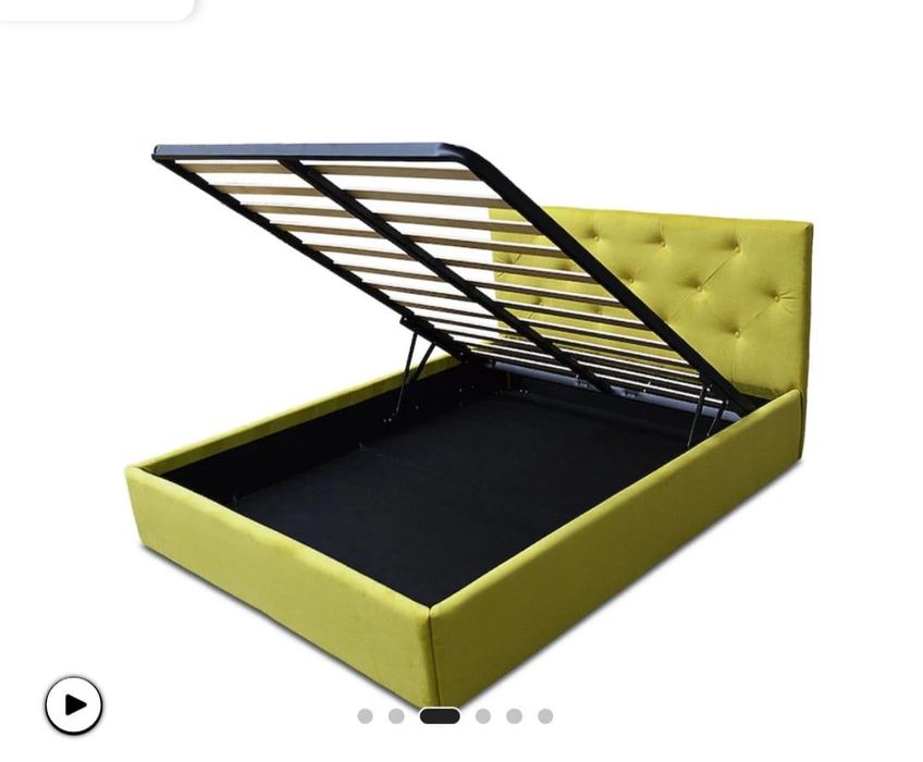 Pat Tapitat KringX King, 160x200 cm, contine somiera, lada depozitare