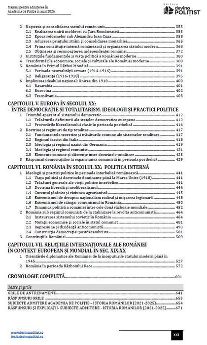 Manual admitere Academia de Poliție Devino Polițist 2026