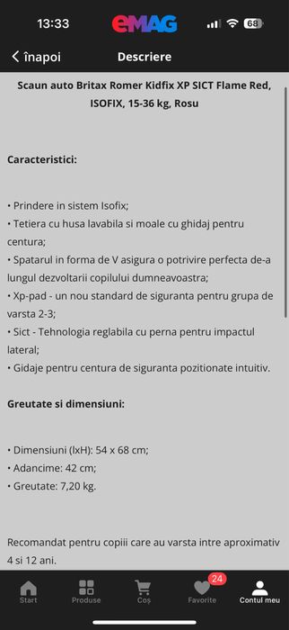 Vand scaun auto Britax Romer Kidfix Black Series, 15-36 kg