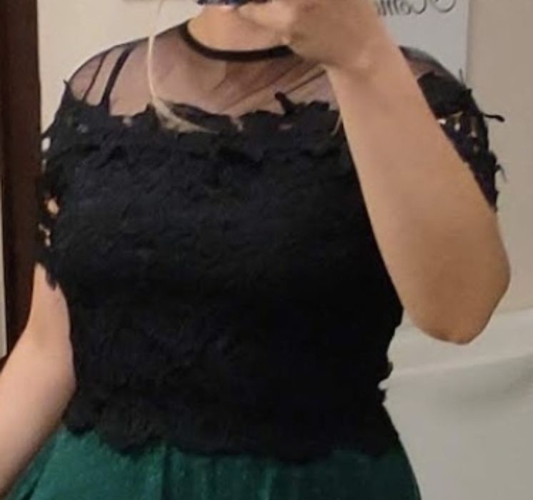 Дантелен топ,блуза  размер L