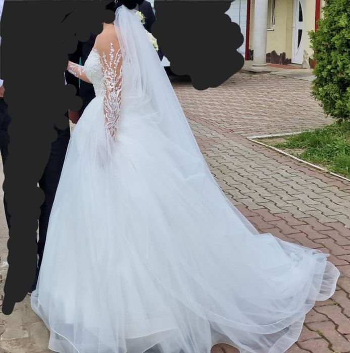Rochie de mireasă/stil prințesă/mărimea XS- S(34-36)
