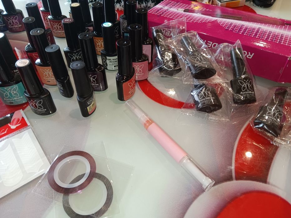 Комплект гел лакове,ув лед лапма/uv led печка,ел.пила/стартов комплект