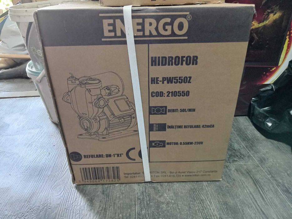 Hidrofor ENERGO , HE-PW550Z,turatie fixa,debit 50 L/min, NOU