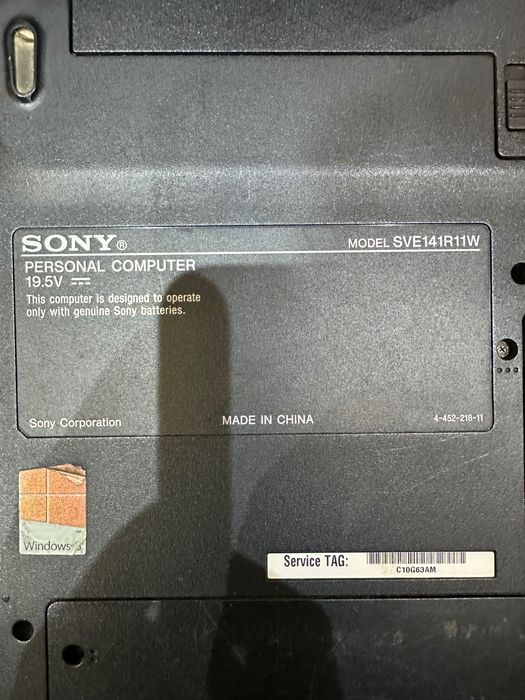 Sony notebook на запчасти