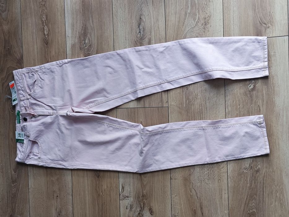 Blugi Skinny Jeans United Colours of Benneton Roz Pink 28