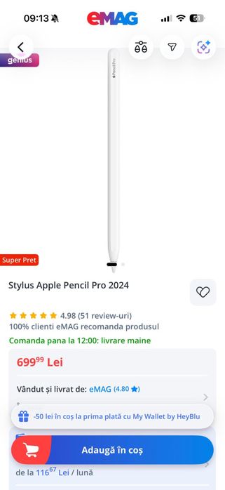 Vand Stylus Apple Pencil Pro