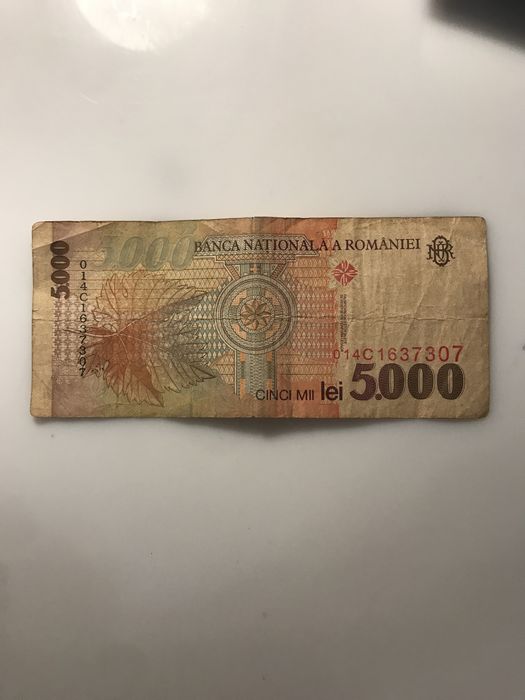 vand bacnota de 5000 de lei (bani vechi)