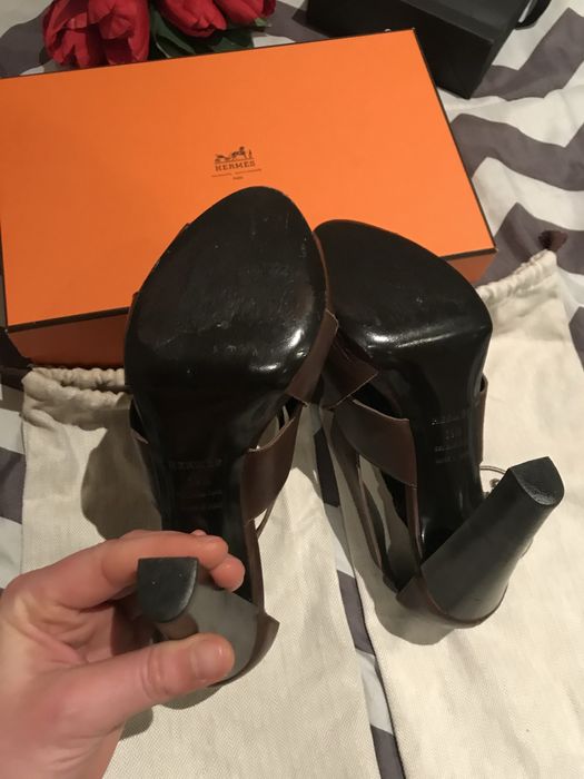 Hermes, sandale stil gladiator din piele 39,5