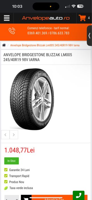 Vand set 4 anvelope noi 245/40 R19