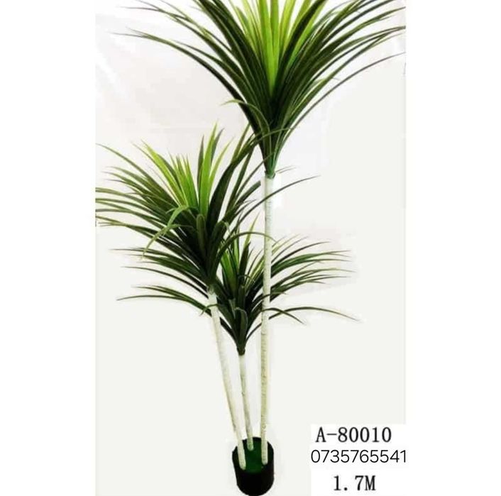 Pom artifical copac decorativ verde aspect natural Strelitia Yucca  Palmier Tropical