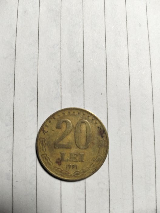 Moneda de 20 lei anul 1991