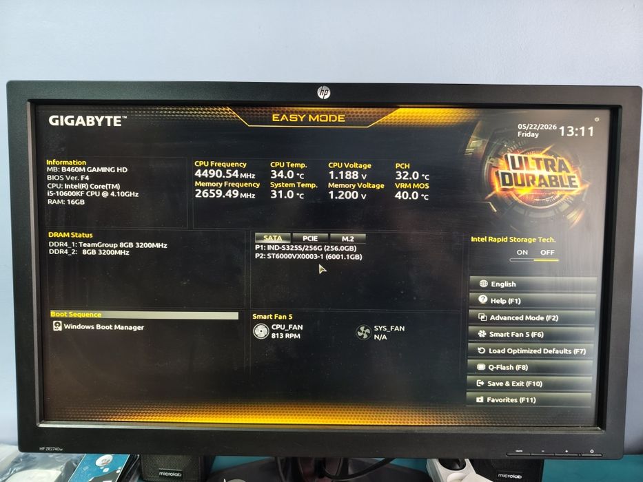 Core i5 10600kf. DDR 4 16gb . SSD 256gb.