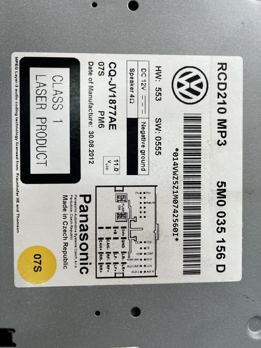 Player VW POLO 6R 2013