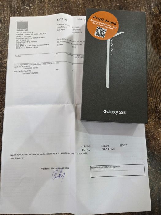 Galaxy S25 5G Icyblue 128 gb