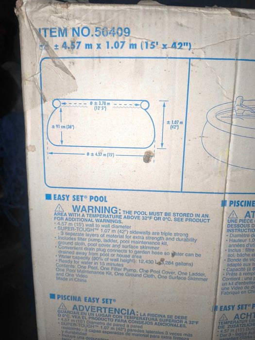 Piscină Intex Easy Set Pool 26166NP 4.57m x 1.07m – Set complet, stare foarte bună
