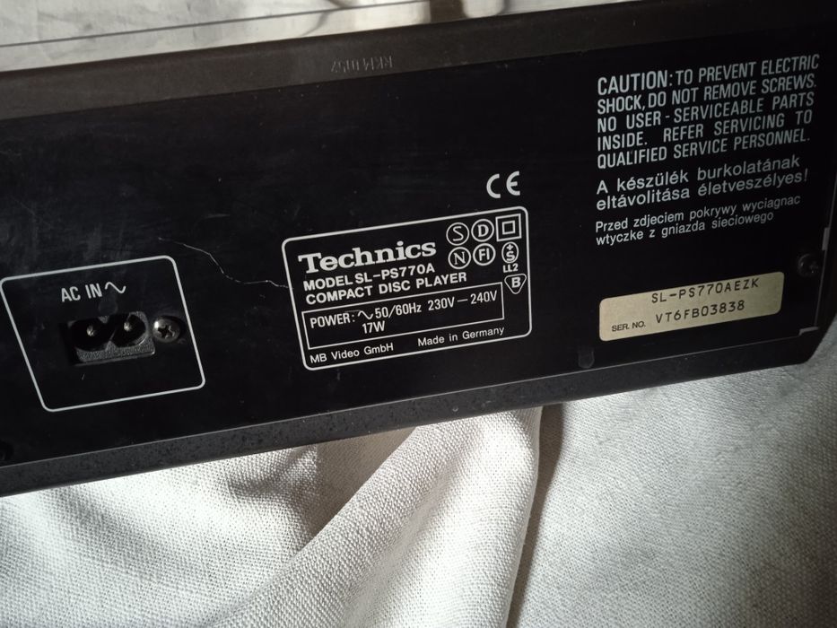 Technics Compact Disc (CD) Player производство Германия