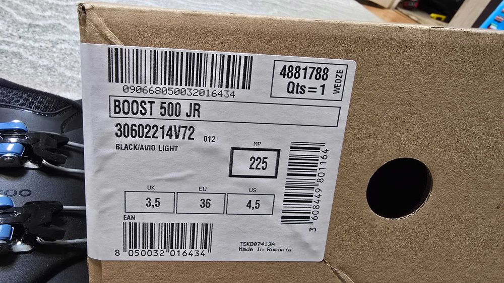 Clapari schi copii, Wedze Boost 500JR, 225, 4 clape, Flex 50, (EU 36)