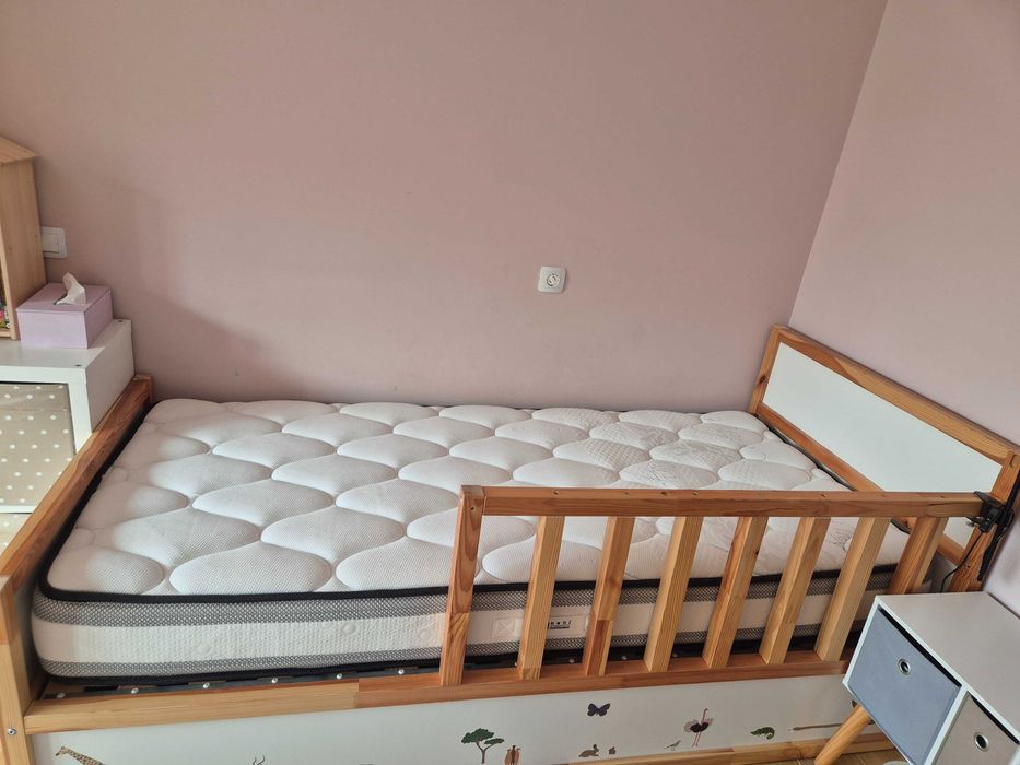 Дървено Легло 90х200 двулицев  матрак