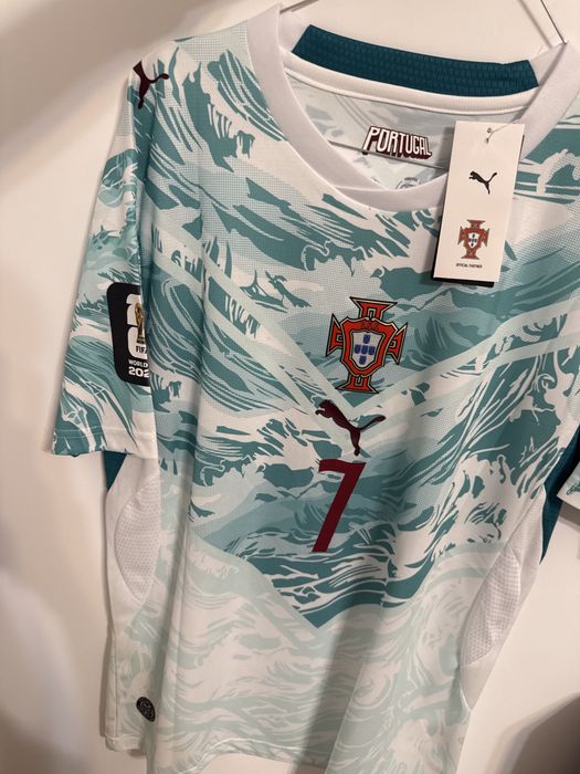 Tricou Ronaldo Portugalia away alb cupa mondiala 2026