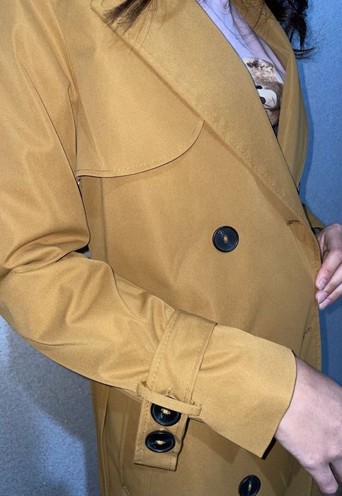 Тренч осенний длинный плащ 2023