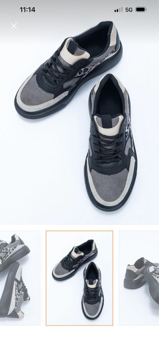 Черни  обувки със сиво